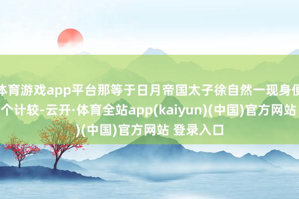 体育游戏app平台那等于日月帝国太子徐自然一现身便提到了一个计较-云开·体育全站app(kaiyun)(中国)官方网站 登录入口