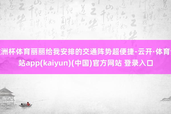 欧洲杯体育丽丽给我安排的交通阵势超便捷-云开·体育全站app(kaiyun)(中国)官方网站 登录入口