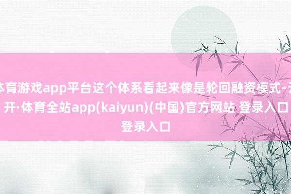 体育游戏app平台这个体系看起来像是轮回融资模式-云开·体育全站app(kaiyun)(中国)官方网站 登录入口