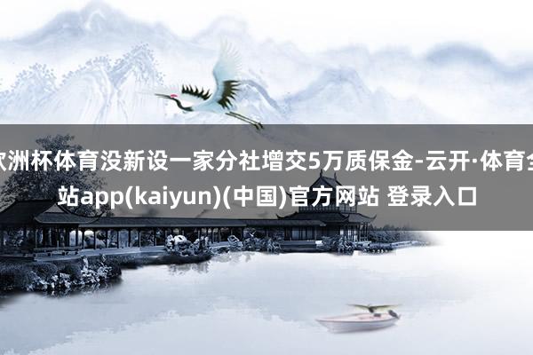 欧洲杯体育没新设一家分社增交5万质保金-云开·体育全站app(kaiyun)(中国)官方网站 登录入口