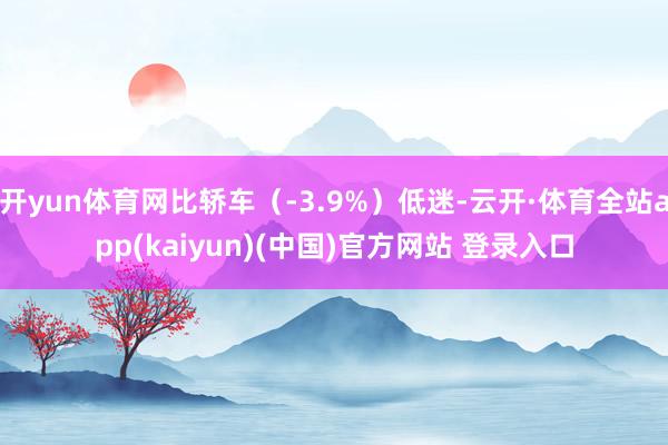 开yun体育网比轿车（-3.9%）低迷-云开·体育全站app