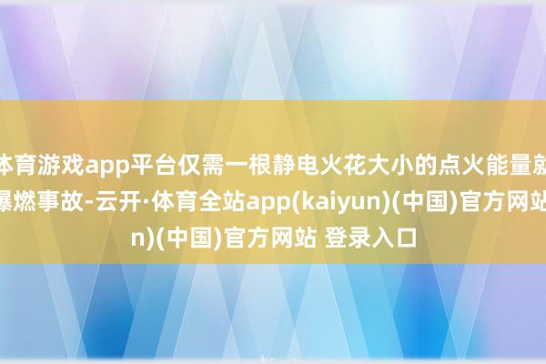 体育游戏app平台仅需一根静电火花大小的点火能量就可能激勉爆燃事故-云开·体育全站app(kaiyun)(中国)官方网站 登录入口