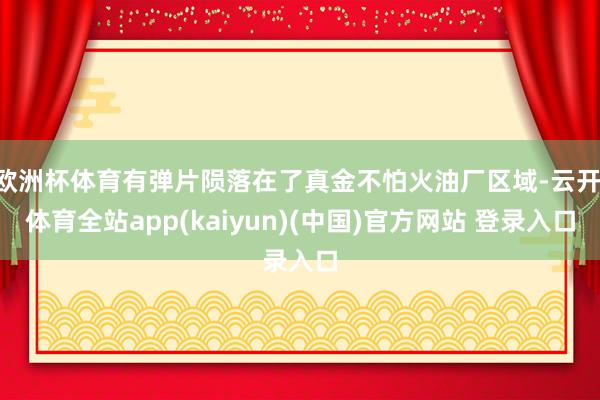 欧洲杯体育有弹片陨落在了真金不怕火油厂区域-云开·体育全站app(kaiyun)(中国)官方网站 登录入口