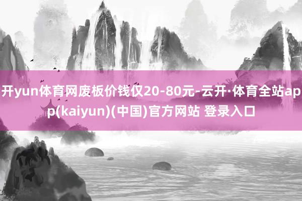 开yun体育网废板价钱仅20-80元-云开·体育全站app(kaiyun)(中国)官方网站 登录入口