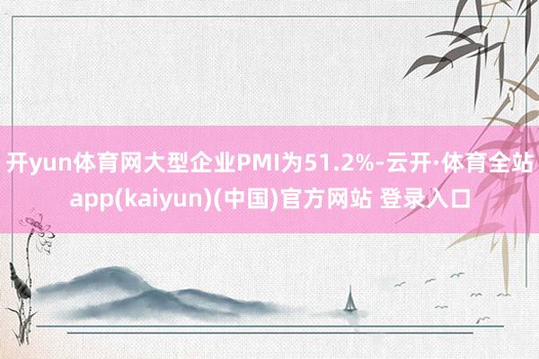 开yun体育网大型企业PMI为51.2%-云开·体育全站ap