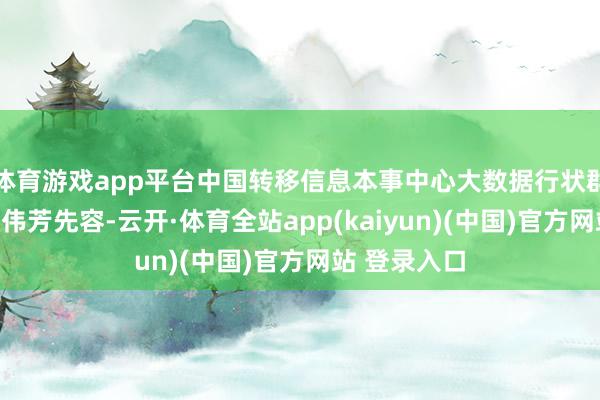 体育游戏app平台中国转移信息本事中心大数据行状群副总司理张