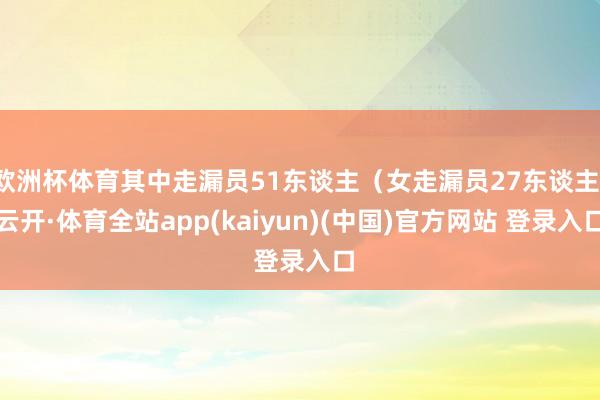欧洲杯体育其中走漏员51东谈主（女走漏员27东谈主-云开·体